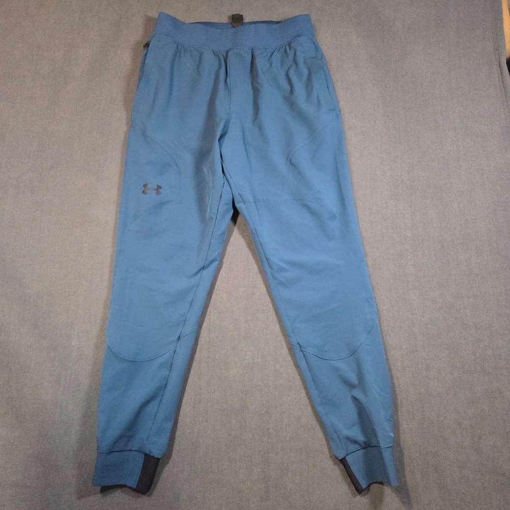 Under Armour Joggers Mens Medium Blue Fitted Activewear Training Pants